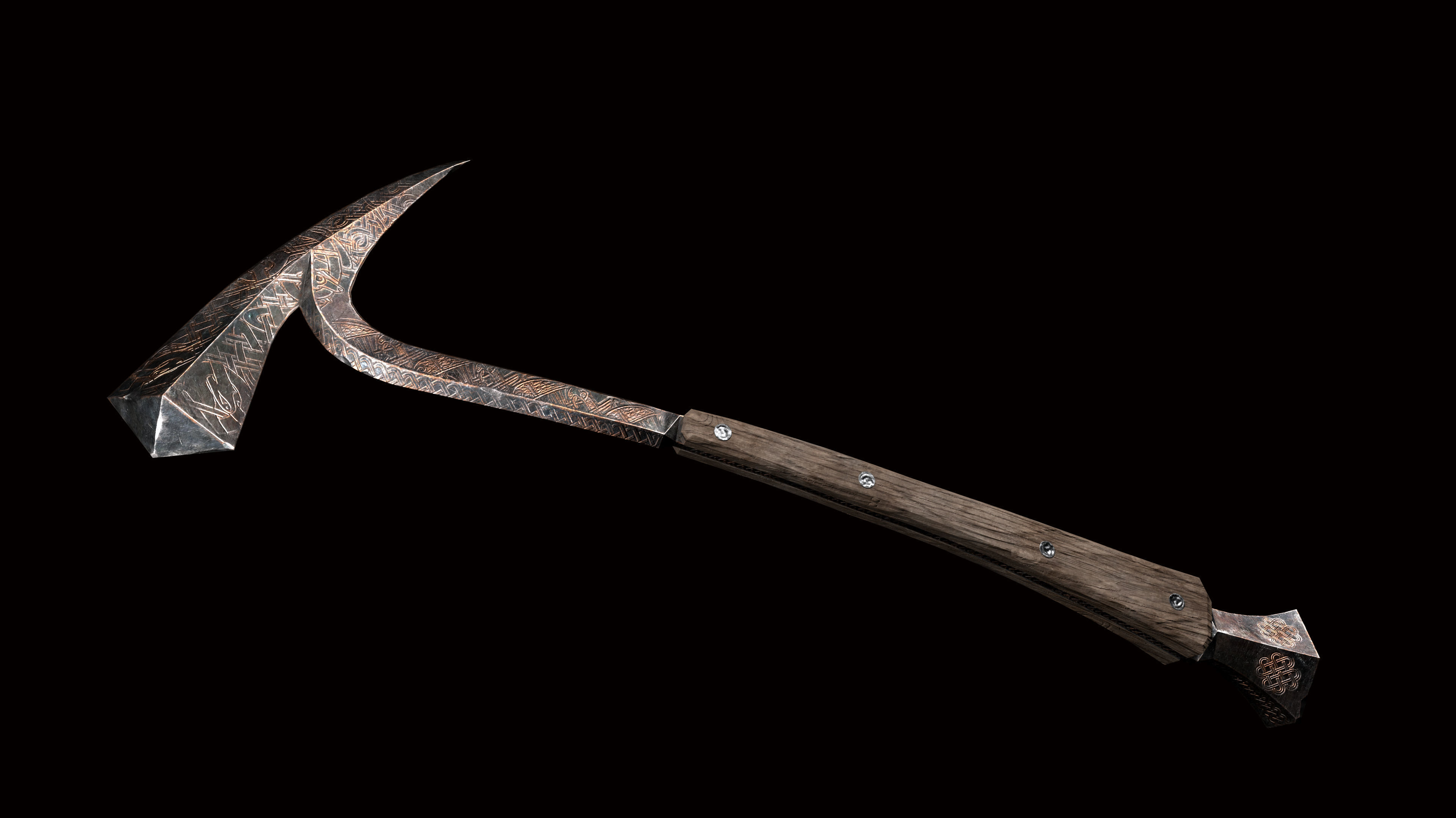 Medieval viking war hammer Game ready Low-poly 3D model_2
