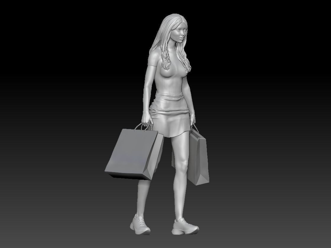 SHOPPING GIRL 1 3D print model_7