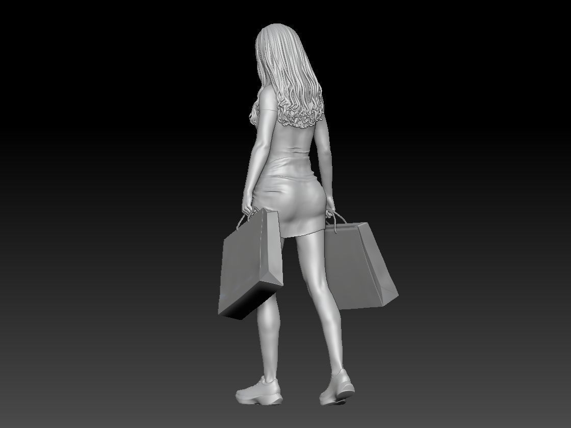 SHOPPING GIRL 1 3D print model_3