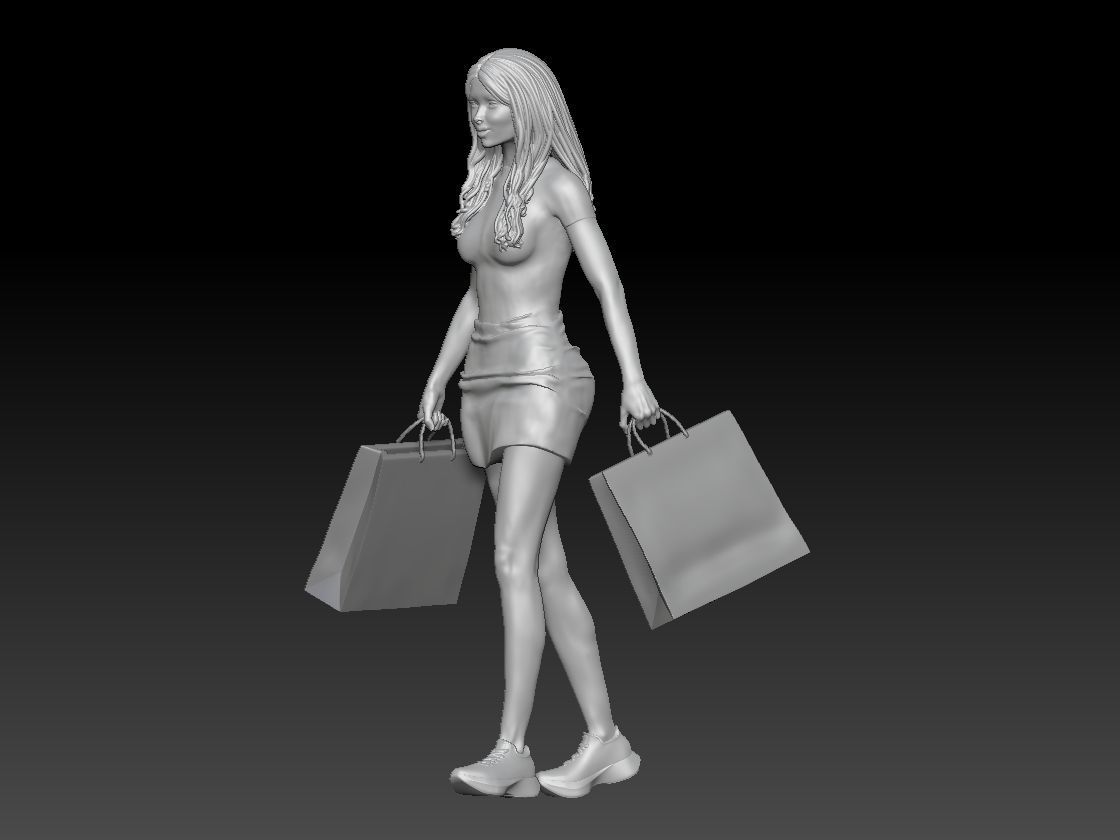 SHOPPING GIRL 1 3D print model_1