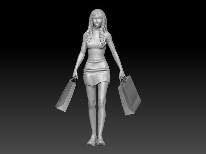 SHOPPING GIRL 1 3D print model