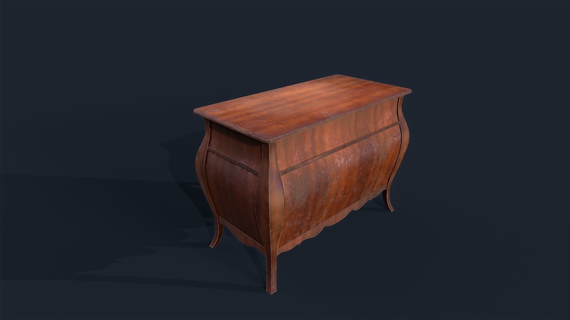 Antiquare small Commode 2 Low-poly 3D model_6