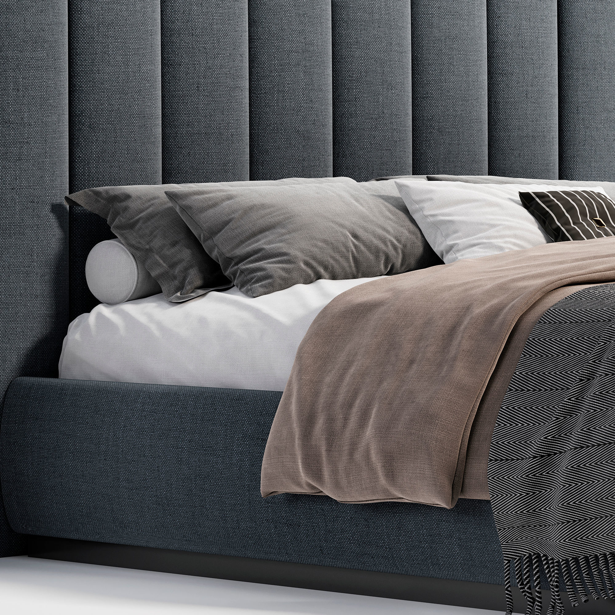 Provence Bed 3D model_2