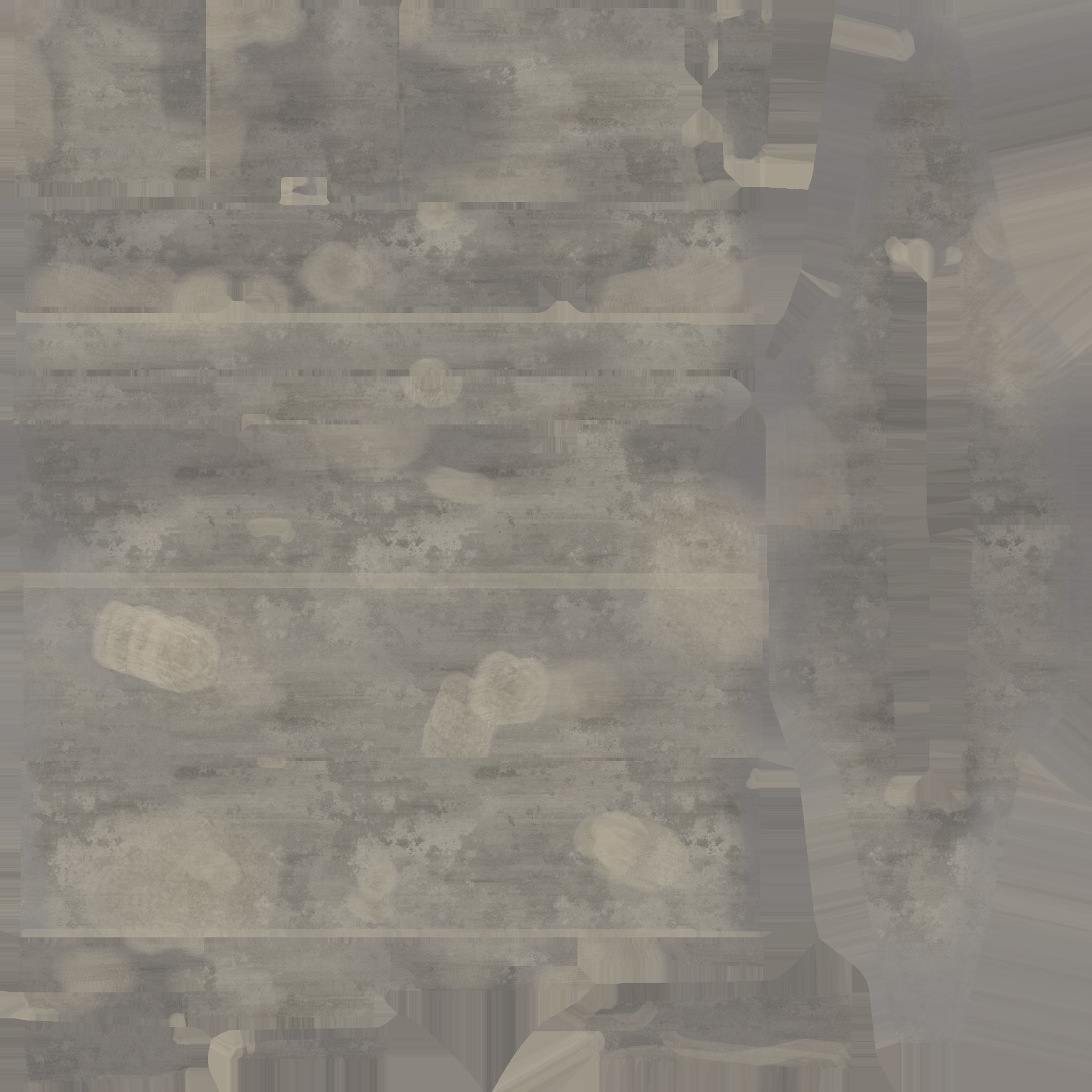 Concrete Barrier Set Low-poly 3D model_6