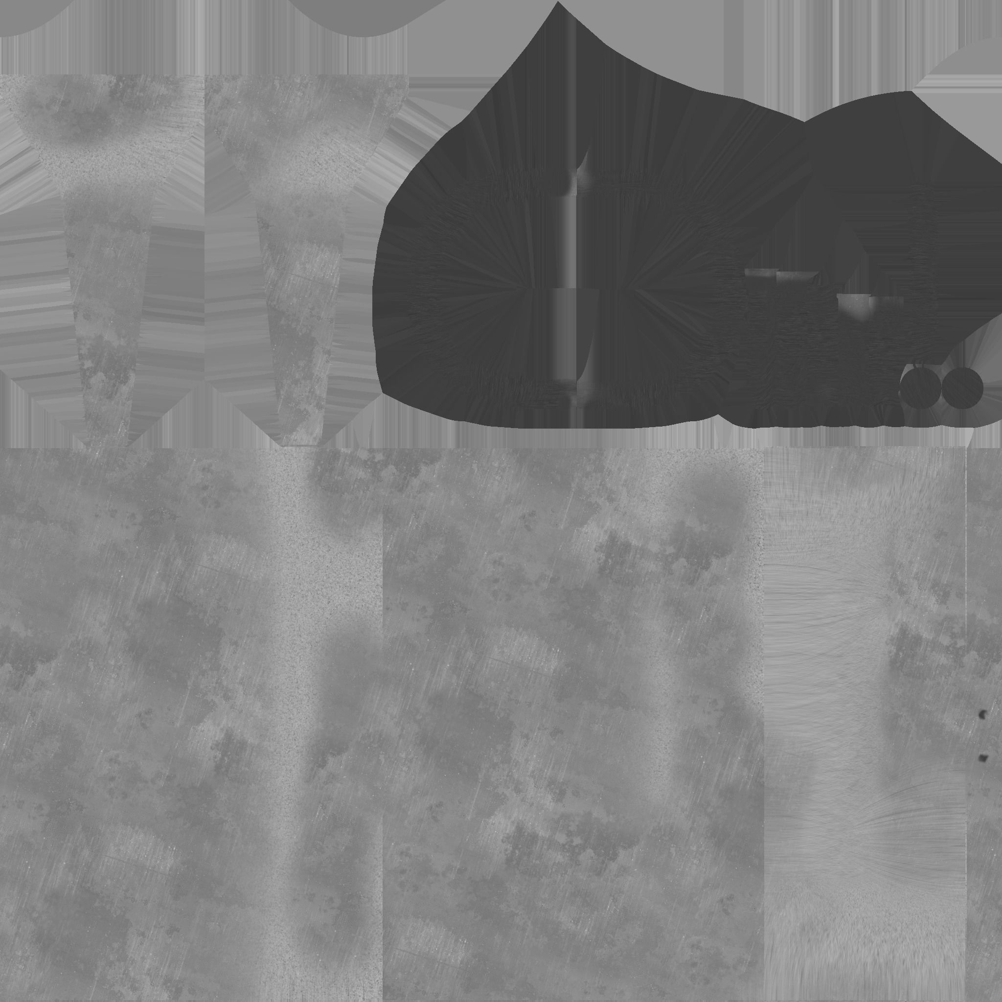 Concrete Barrier Set Low-poly 3D model_12