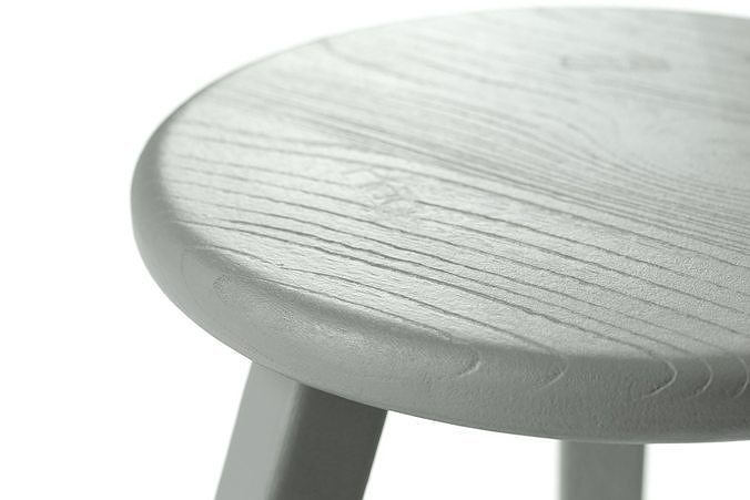 polypasta - zara home - wooden stool 3D model 3