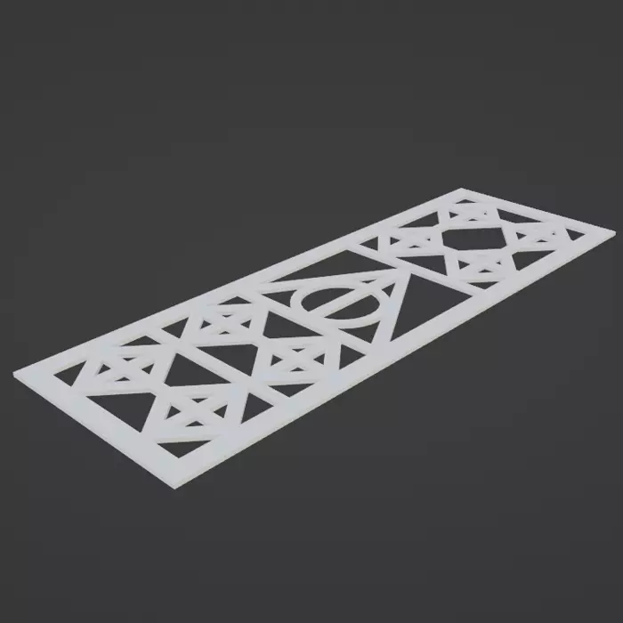 Harry Potter Bookmark - Deathly Hallows 3D print model_0