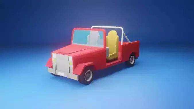 Low Poly Car  Low-poly 3D model
