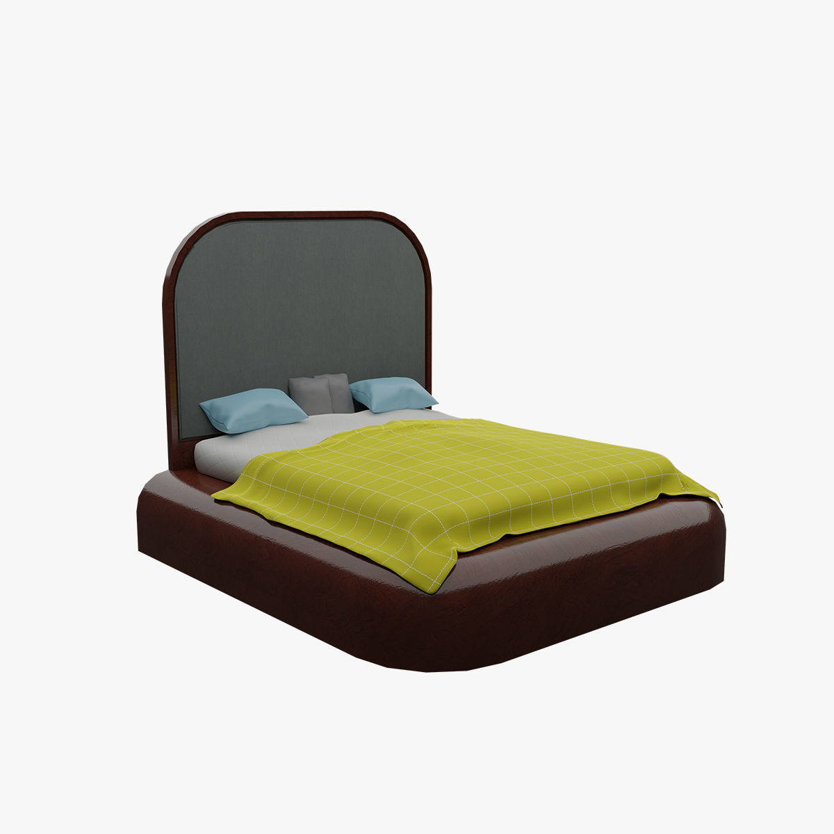 Bed 3d model for Interior 3D model_3