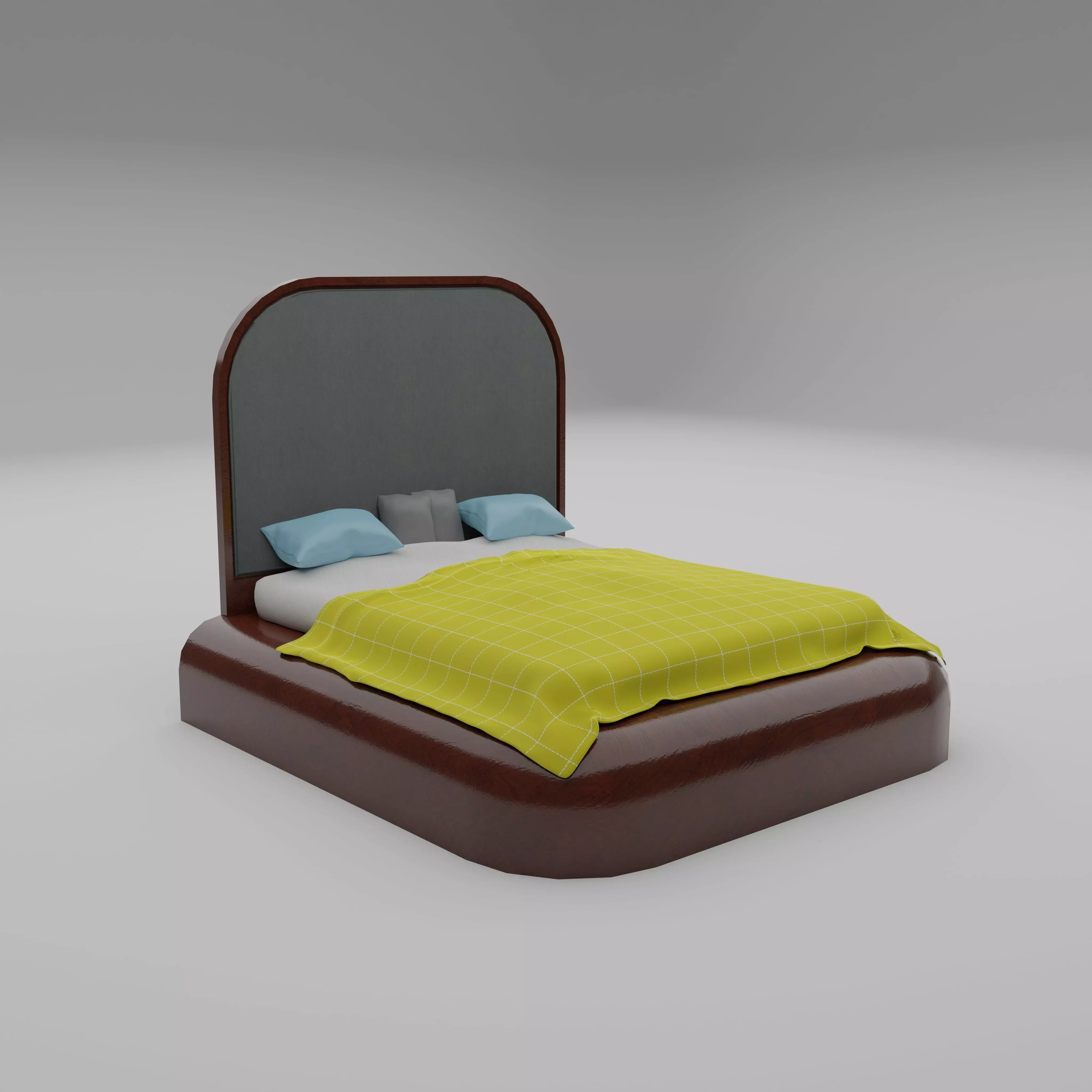 Bed 3d model for Interior 3D model_0
