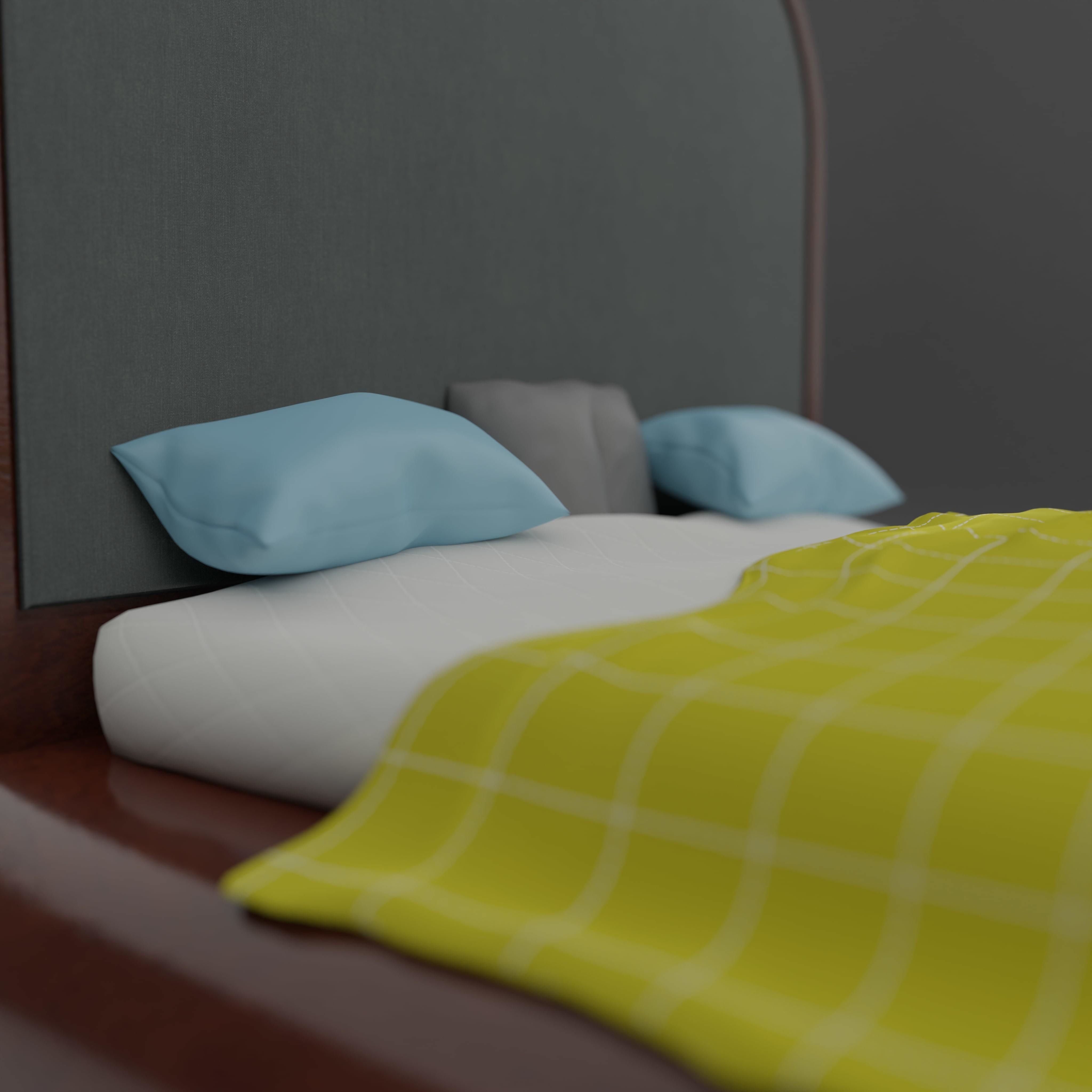 Bed 3d model for Interior 3D model_2