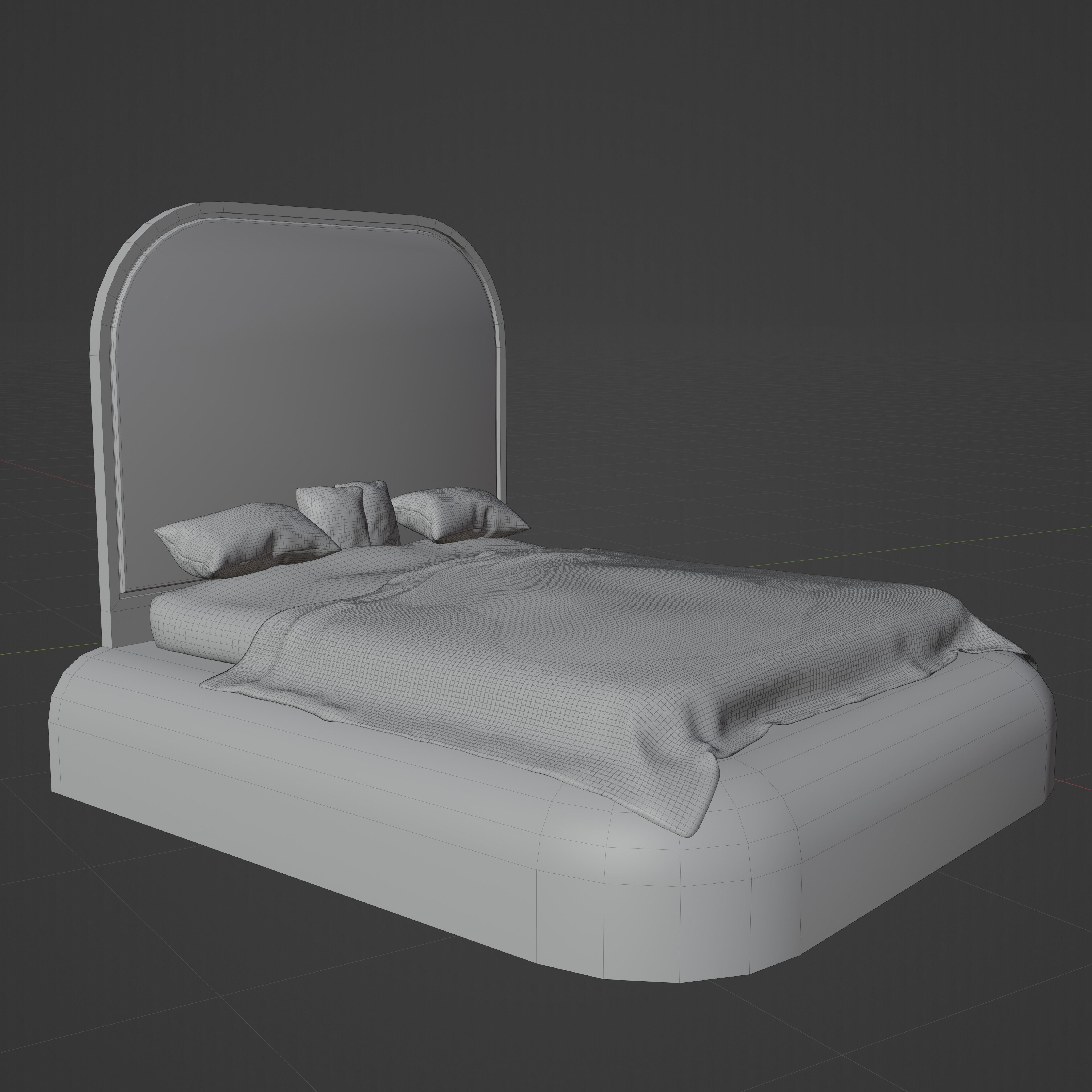 Bed 3d model for Interior 3D model_4