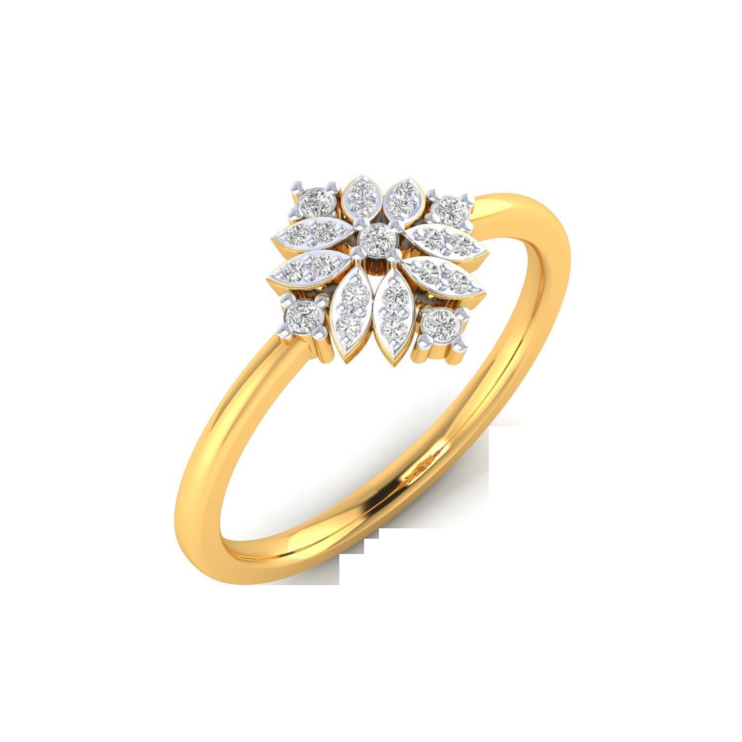 Women Wedding Engagement Ring STL OBJ FBX Renders Details 3D print model_4