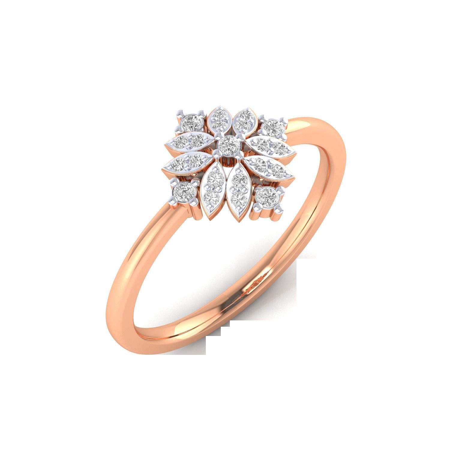 Women Wedding Engagement Ring STL OBJ FBX Renders Details 3D print model_2