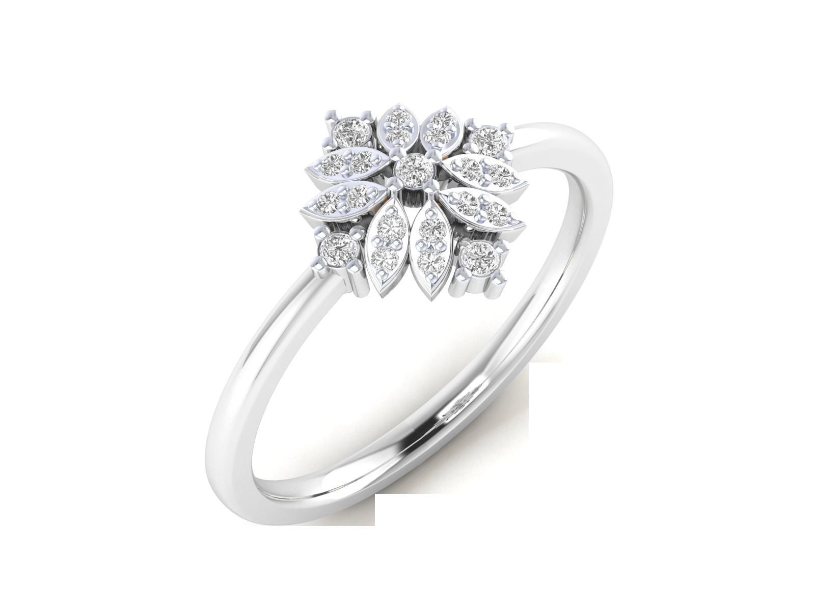 Women Wedding Engagement Ring STL OBJ FBX Renders Details 3D print model_6