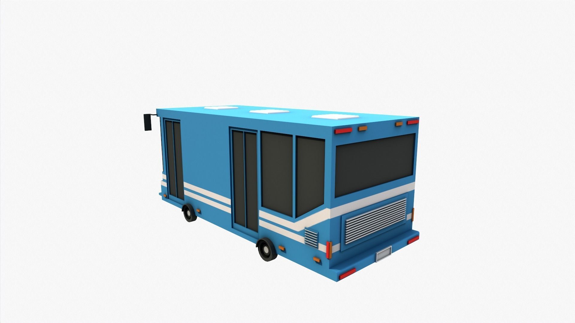 Lowpoly Bus Free low-poly 3D model_3