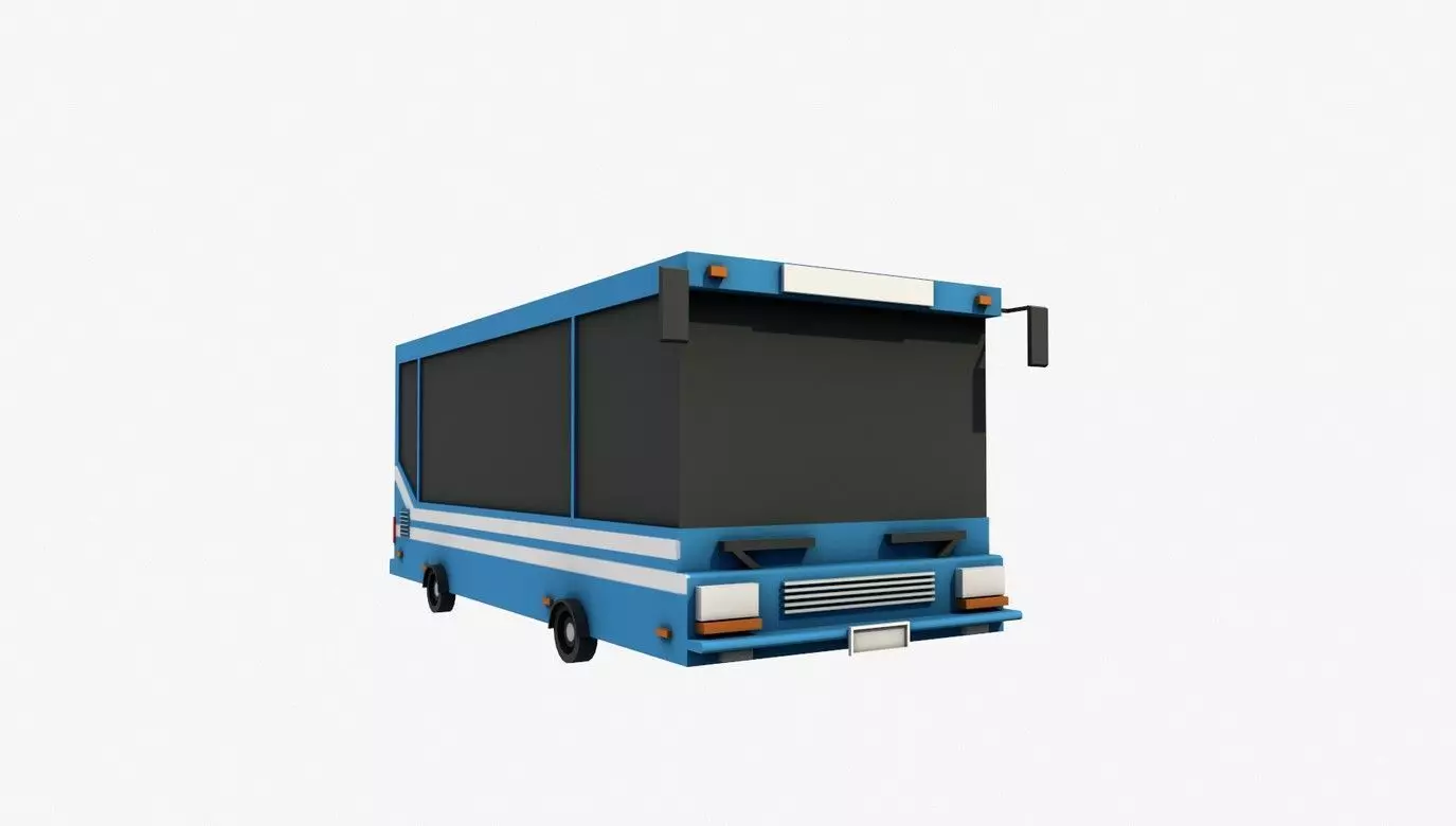 Lowpoly Bus Free low-poly 3D model_0