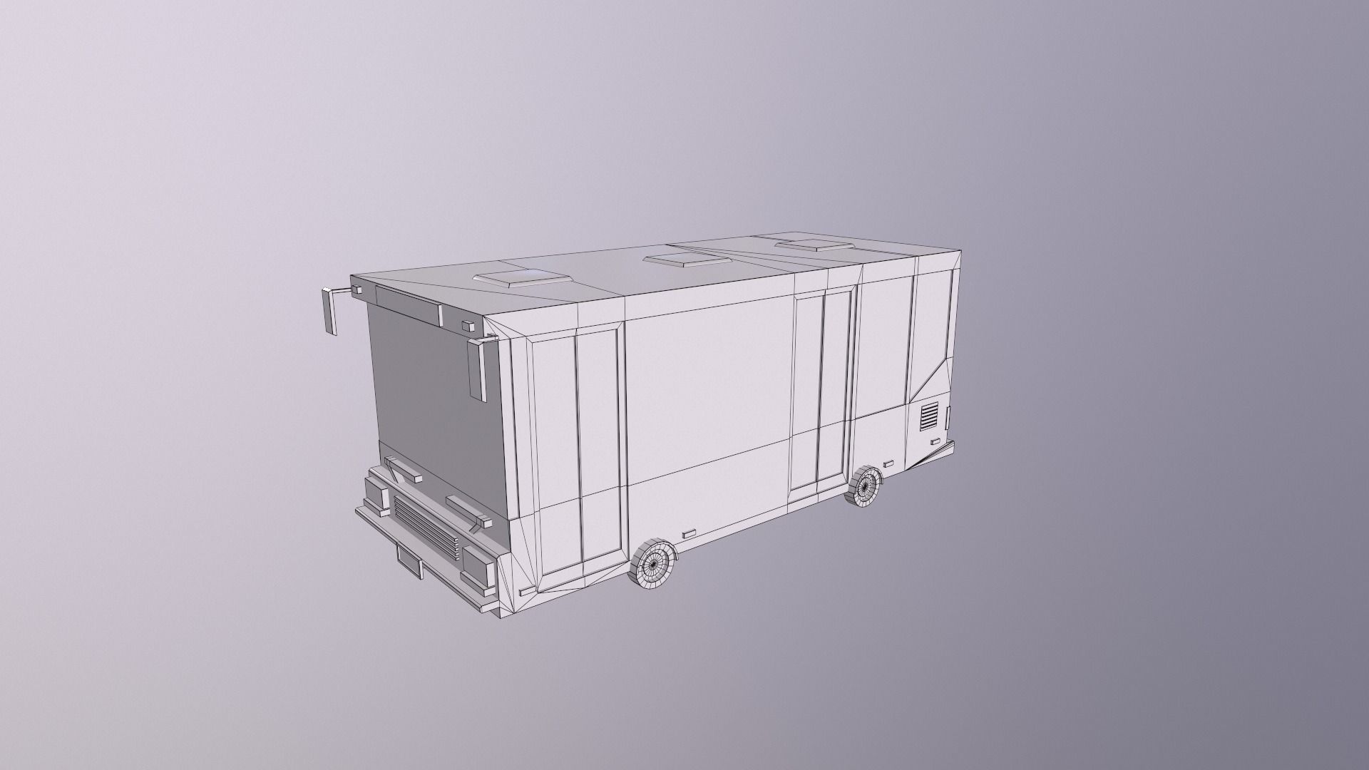 Lowpoly Bus Free low-poly 3D model_4