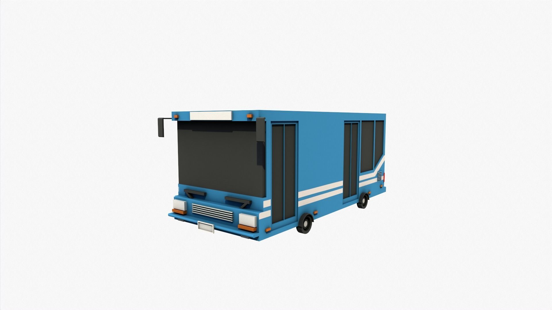 Lowpoly Bus Free low-poly 3D model_1