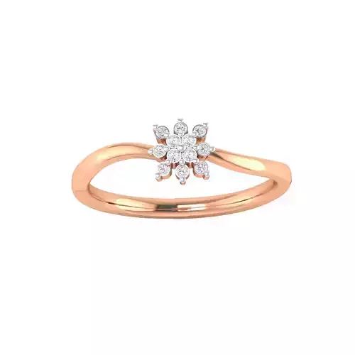 Women Star Ring STL OBJ FBX Renders Details 3D print model