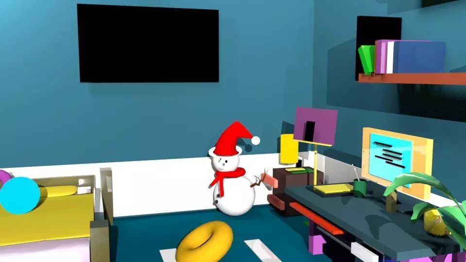 Isometric 3D Room  3D model_0