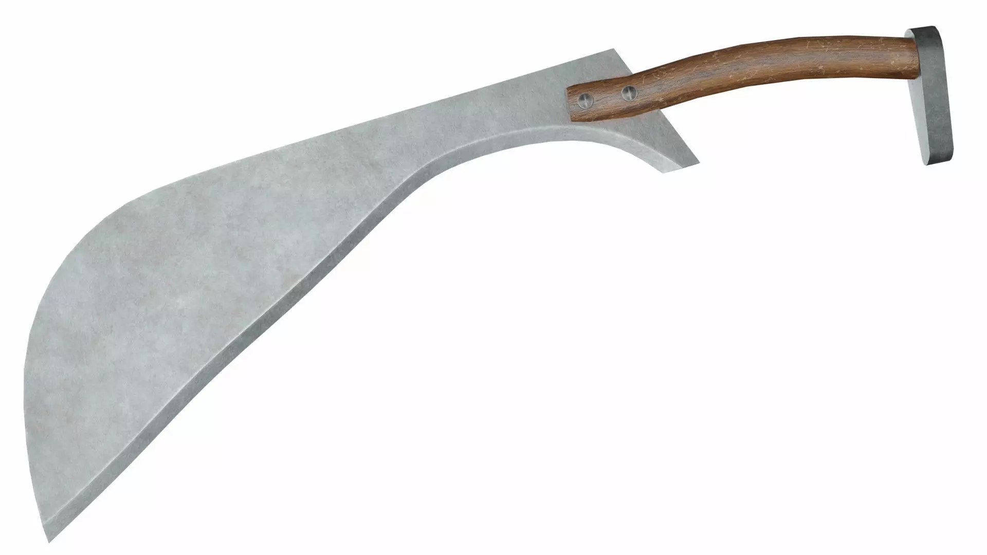 Curved sword 8 Low-poly 3D model_0