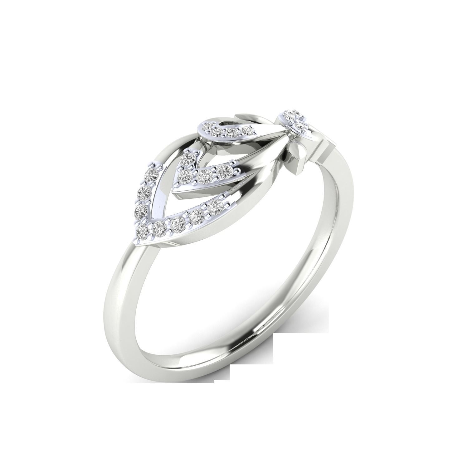 Women Wedding Engagement Ring STL OBJ FBX Renders Details 3D print model_13