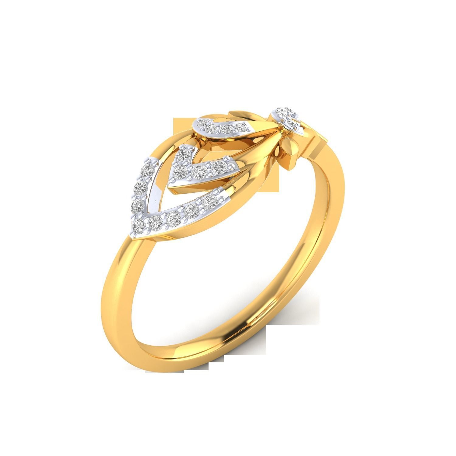 Women Wedding Engagement Ring STL OBJ FBX Renders Details 3D print model_17