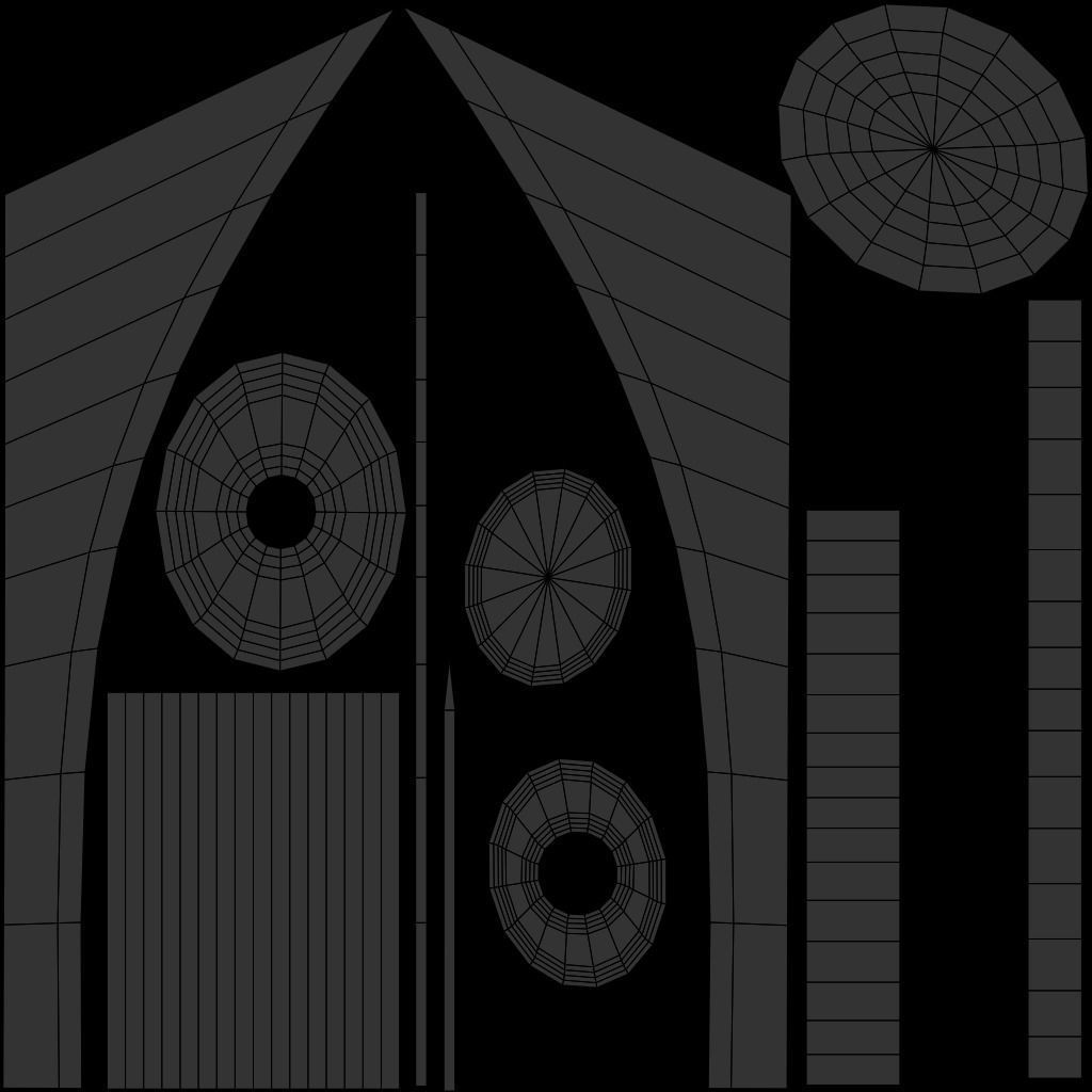 Curved sword 9 Low-poly 3D model_7