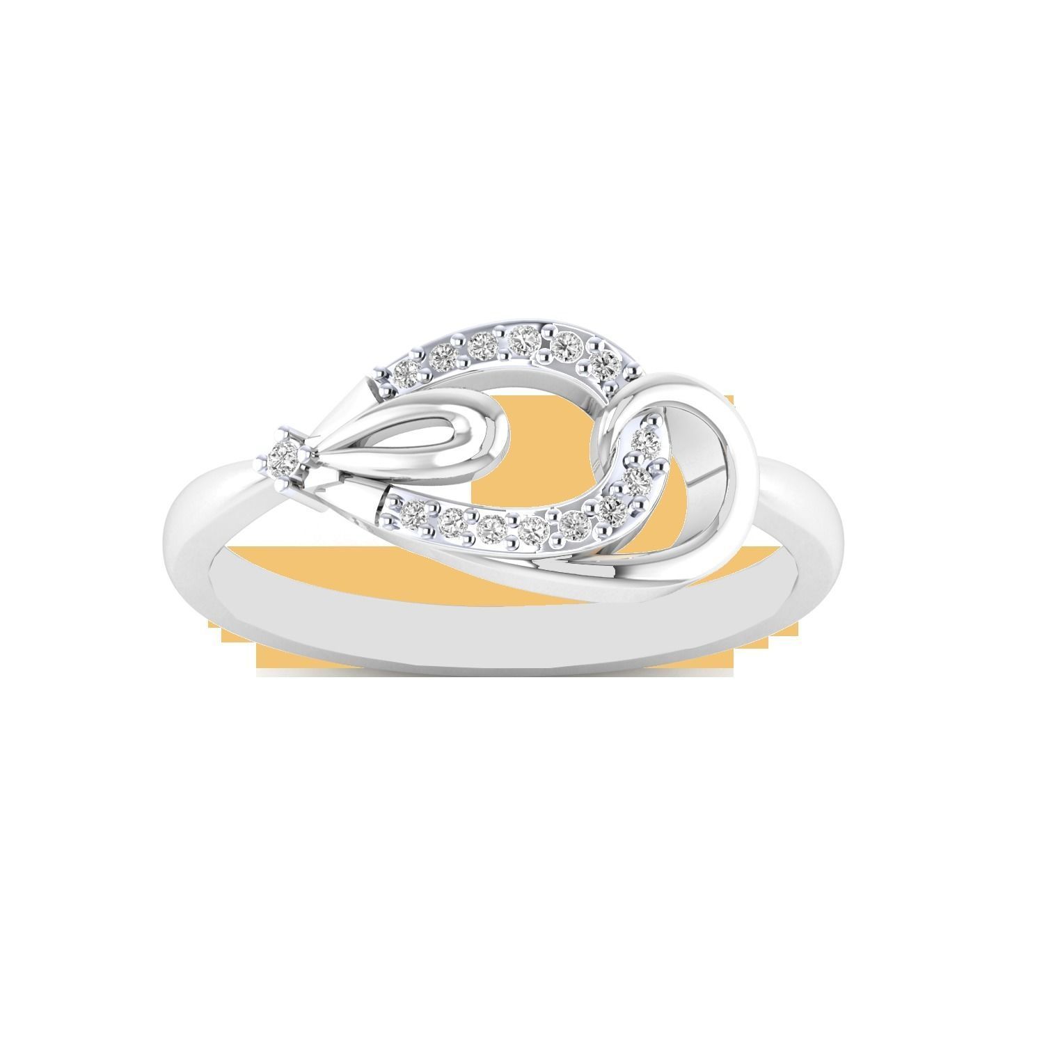 Women Wedding Engagement Ring STL OBJ FBX Renders Details 3D print model_19