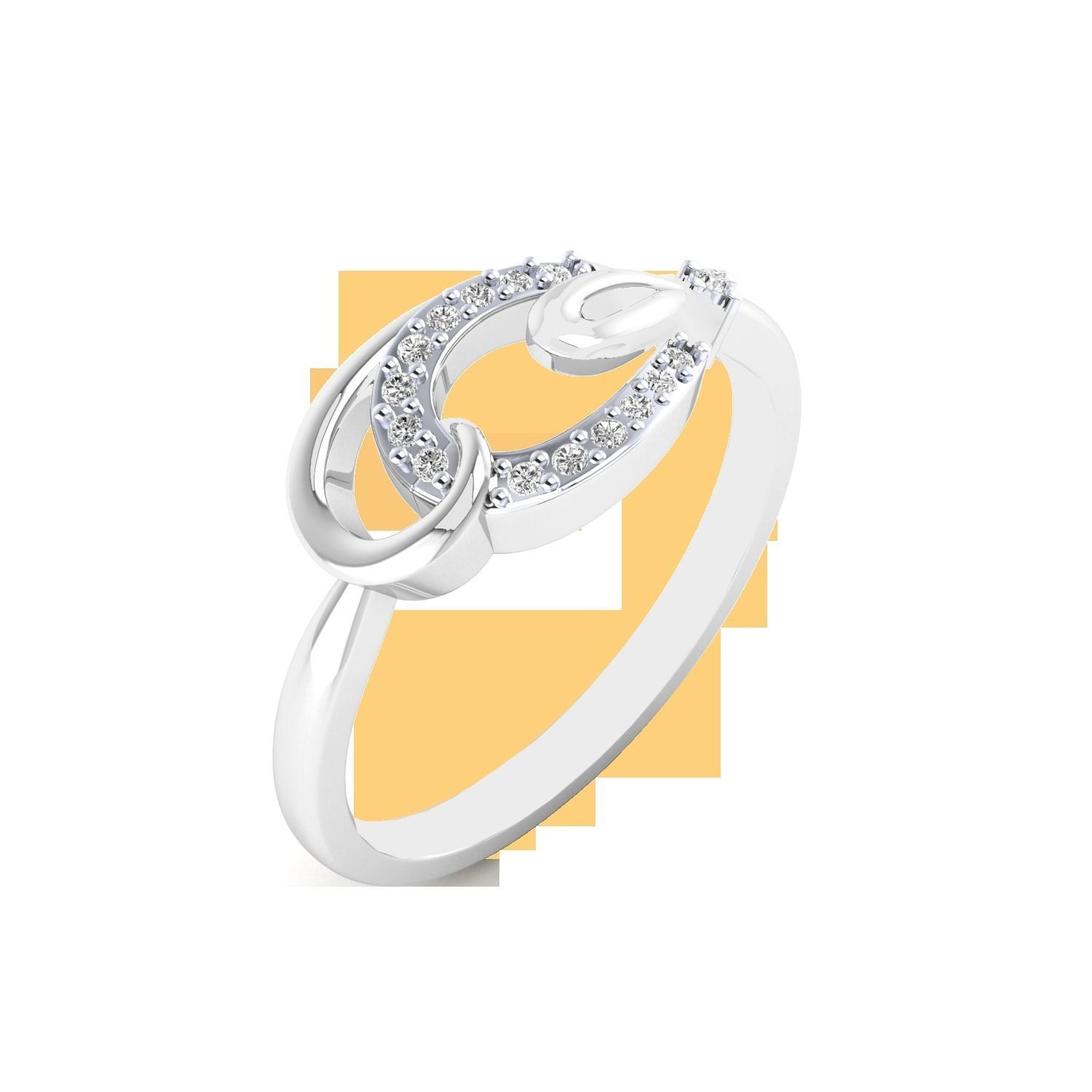 Women Wedding Engagement Ring STL OBJ FBX Renders Details 3D print model_15