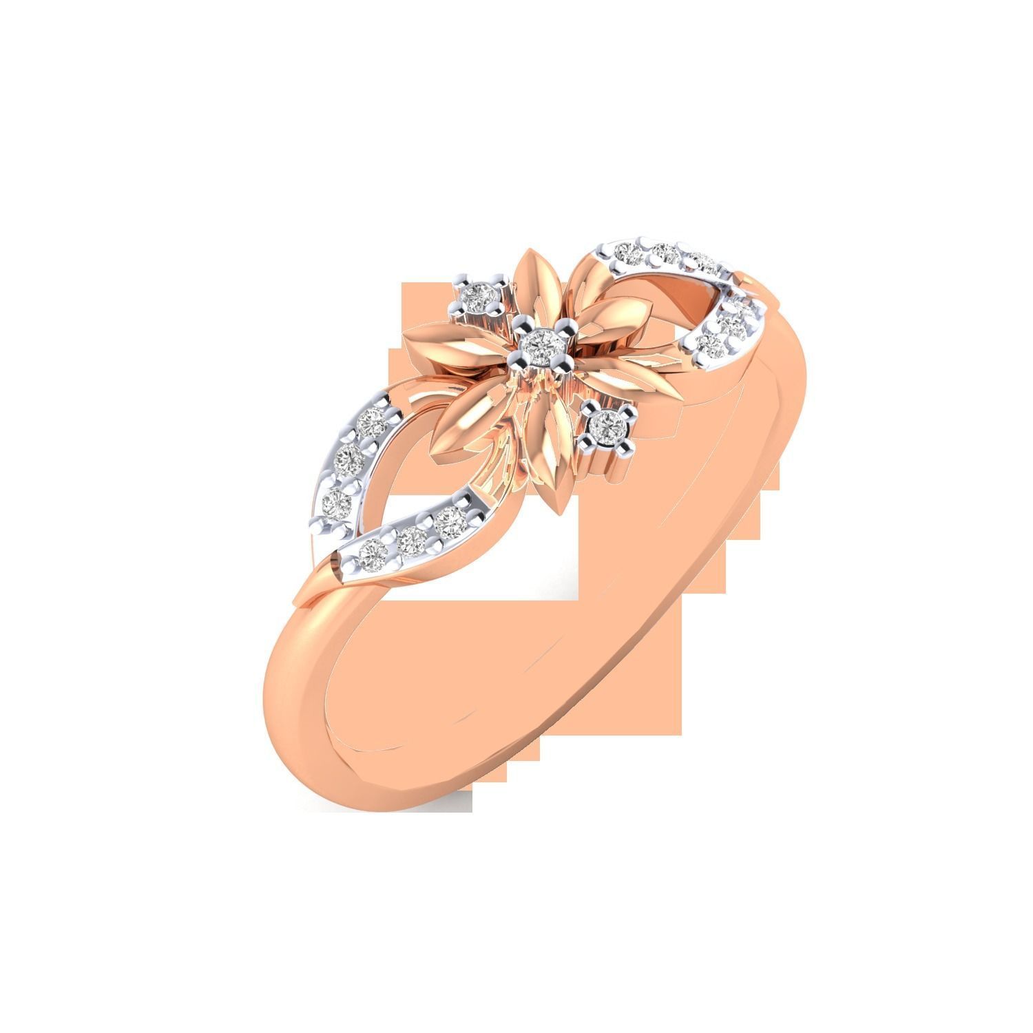 Women Wedding Engagement Ring STL OBJ FBX Renders Details 3D print model_4