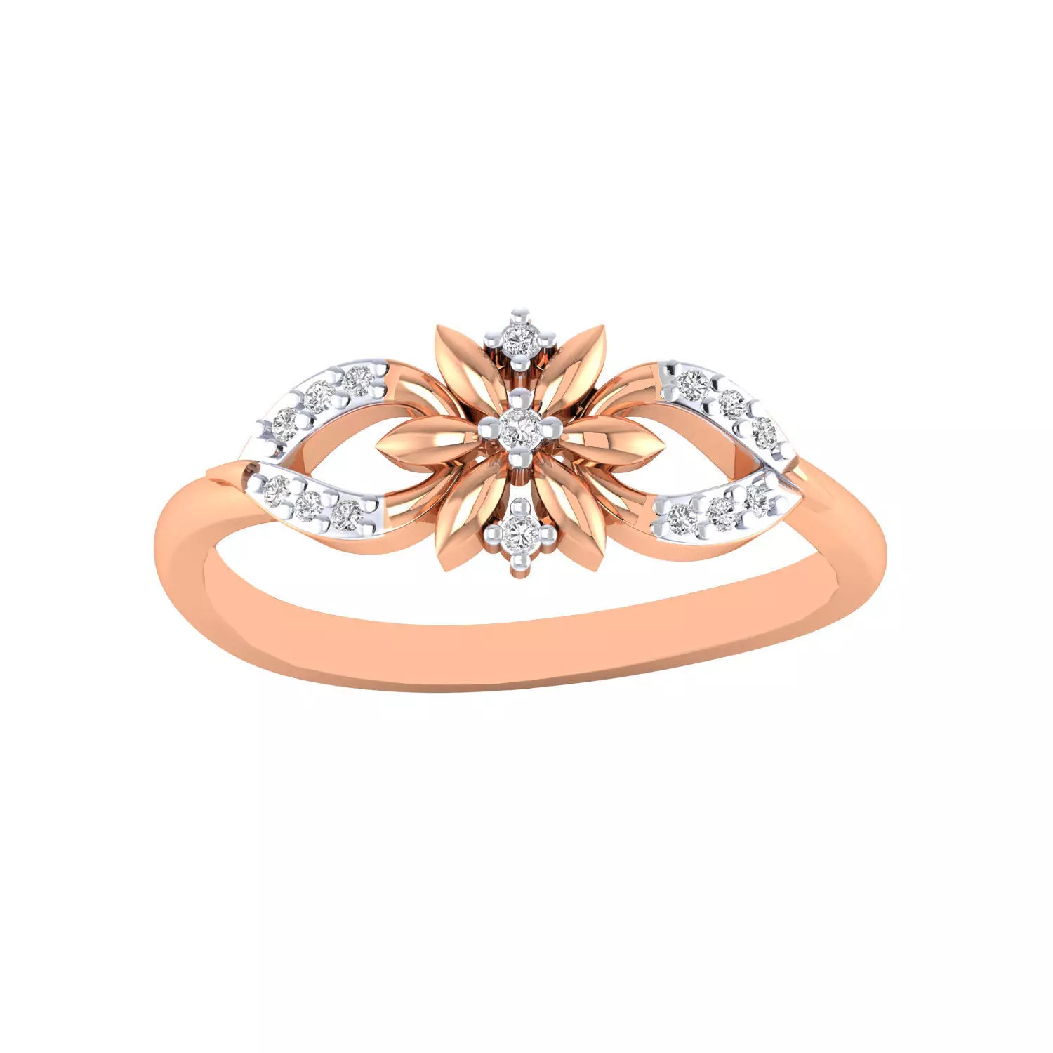 Women Wedding Engagement Ring STL OBJ FBX Renders Details 3D print model_0