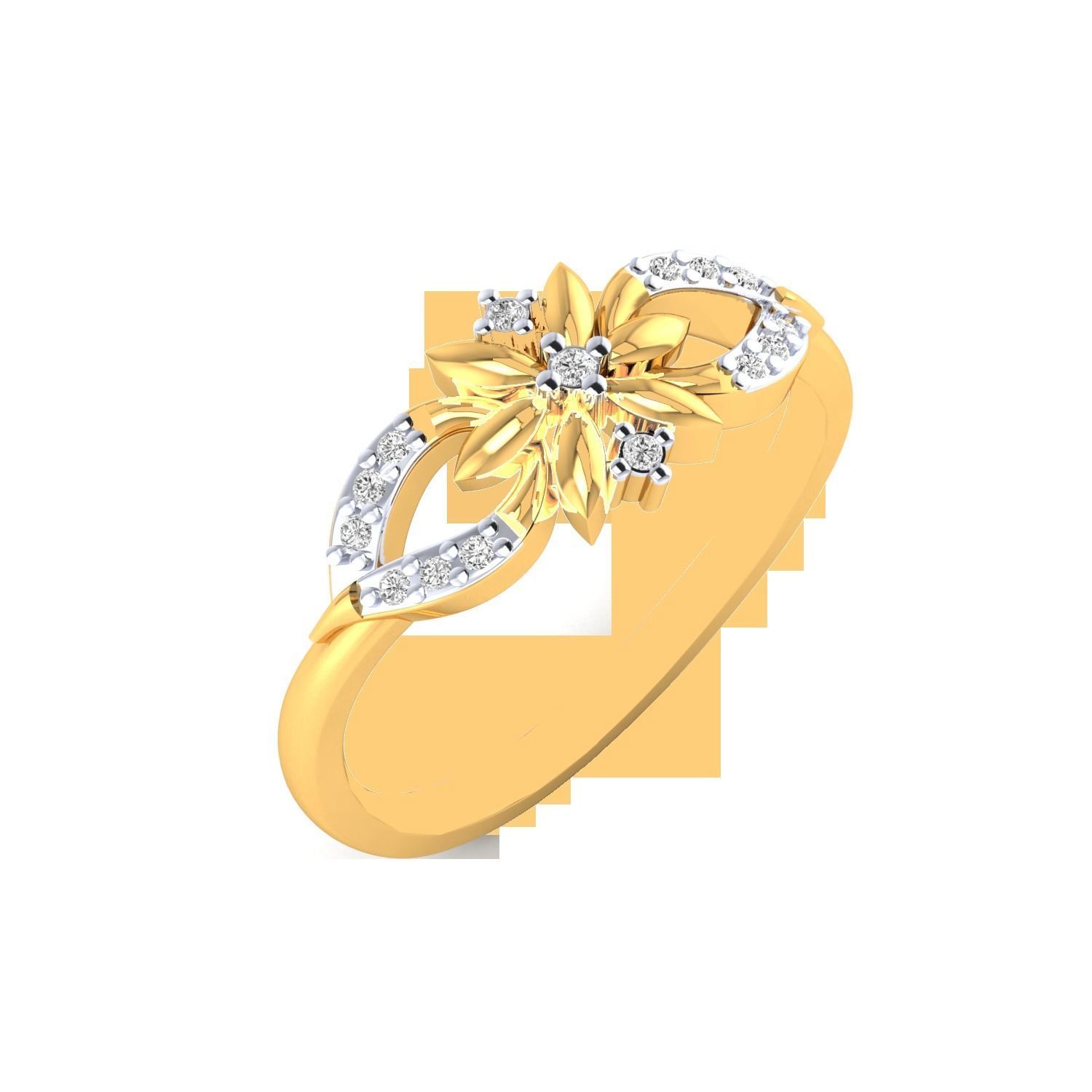 Women Wedding Engagement Ring STL OBJ FBX Renders Details 3D print model_2