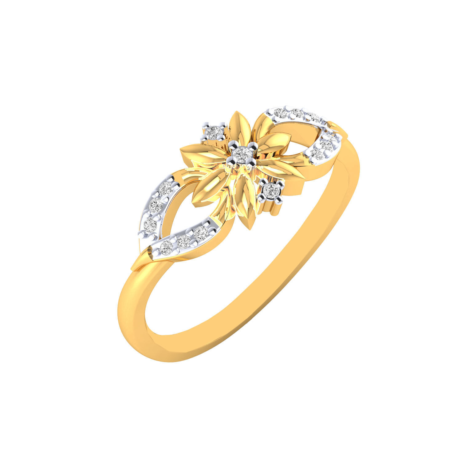 Women Wedding Engagement Ring STL OBJ FBX Renders Details 3D print model_1