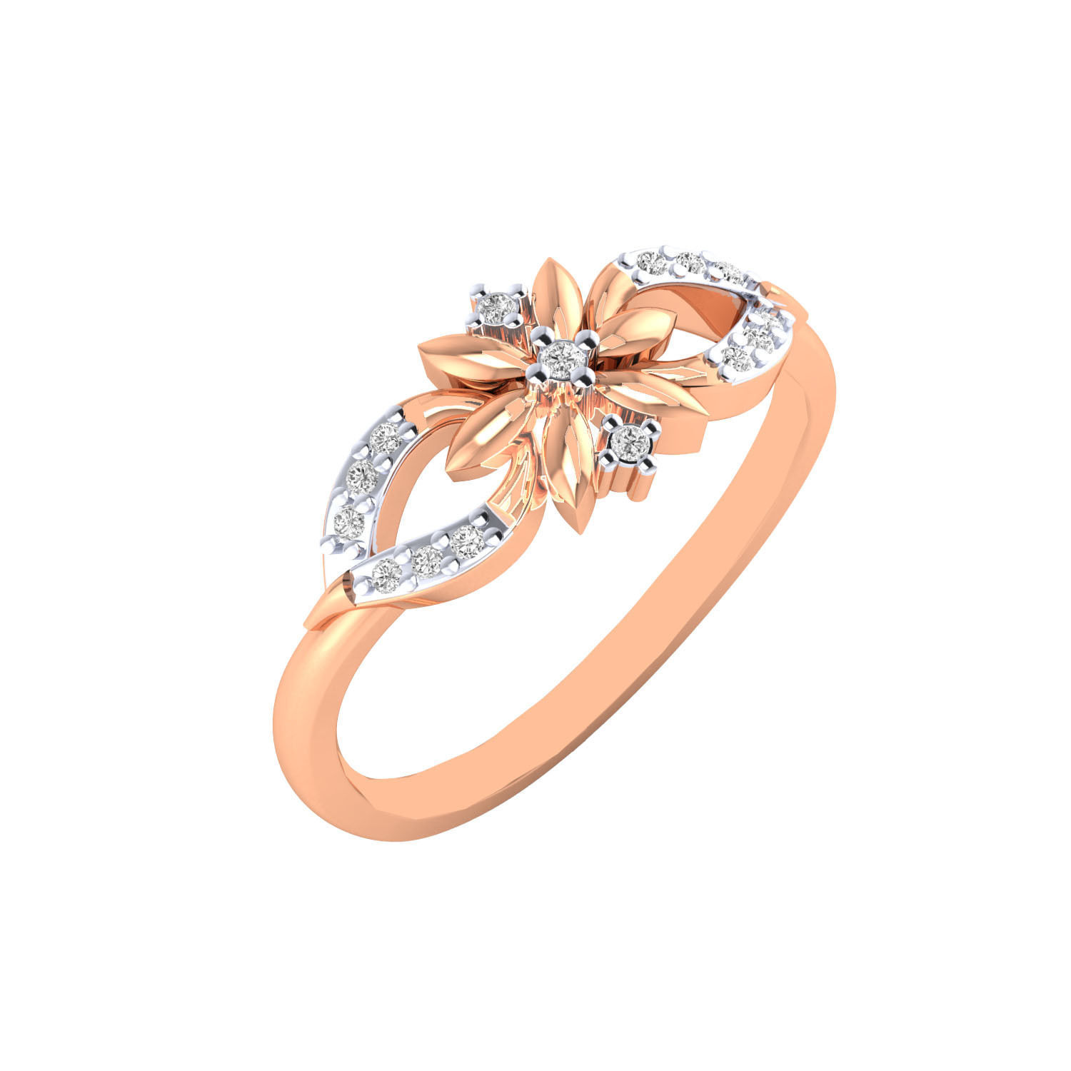 Women Wedding Engagement Ring STL OBJ FBX Renders Details 3D print model_3