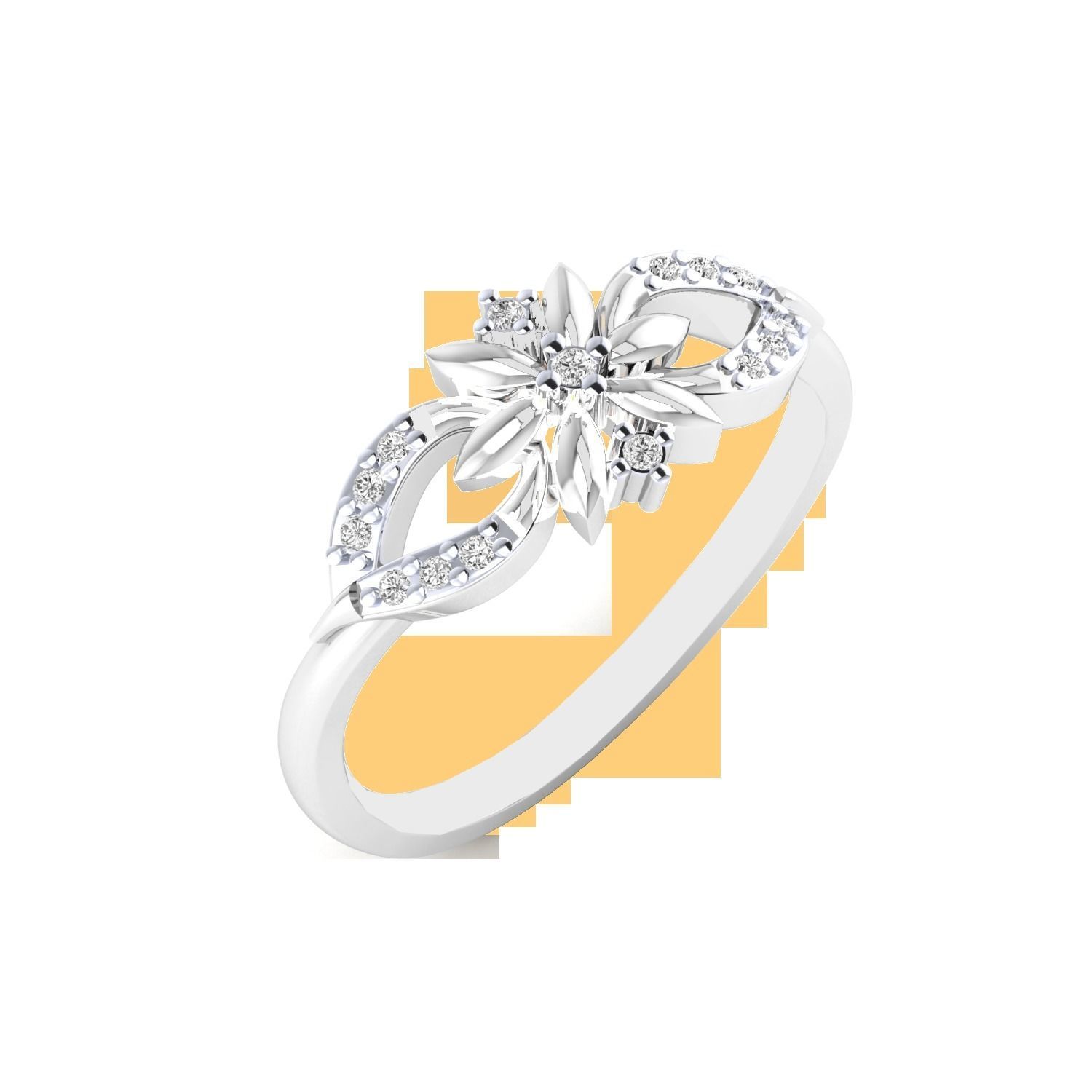 Women Wedding Engagement Ring STL OBJ FBX Renders Details 3D print model_15