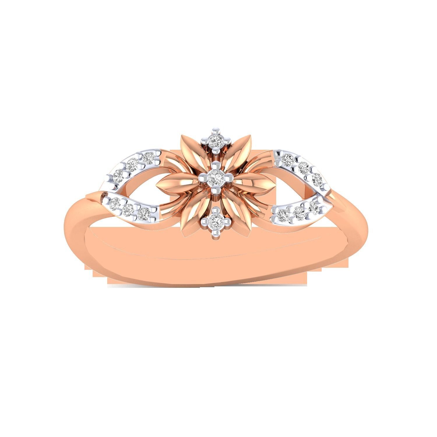 Women Wedding Engagement Ring STL OBJ FBX Renders Details 3D print model_11