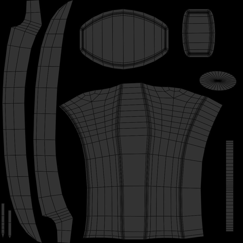 Curved sword 12 Low-poly 3D model_7