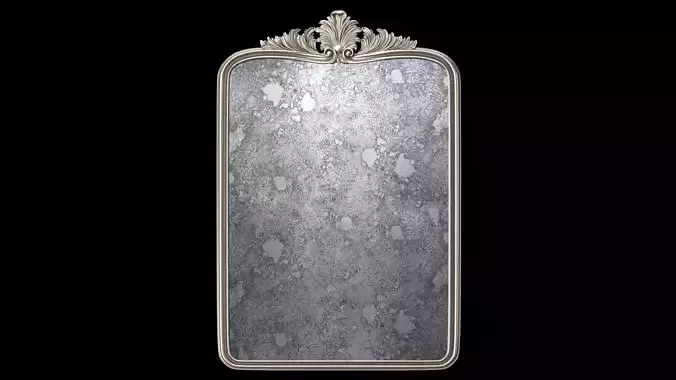 Wood Resin Gold Ornate Top Mirror