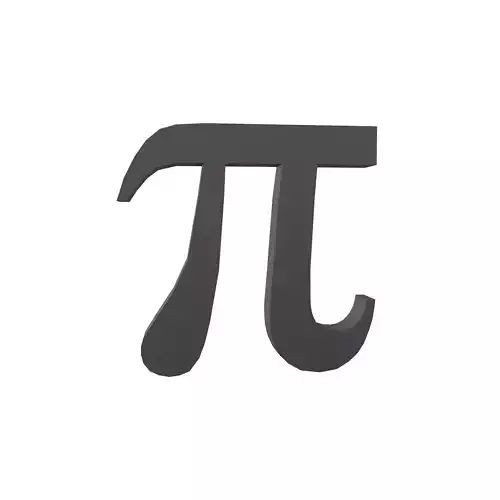 Pi Symbol V1 001 Low-poly 3D model
