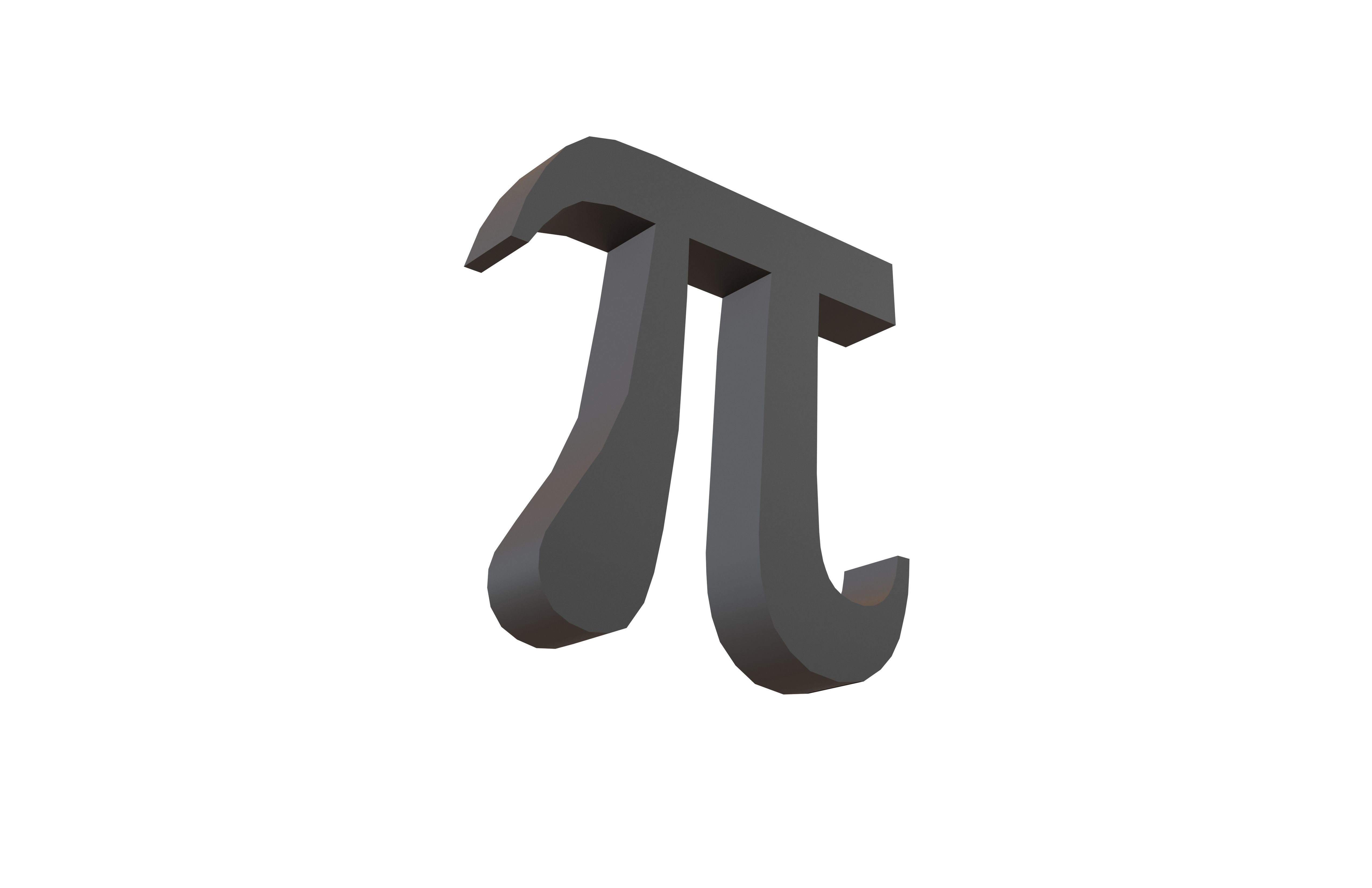 Pi Symbol V1 001 Low-poly 3D model_3