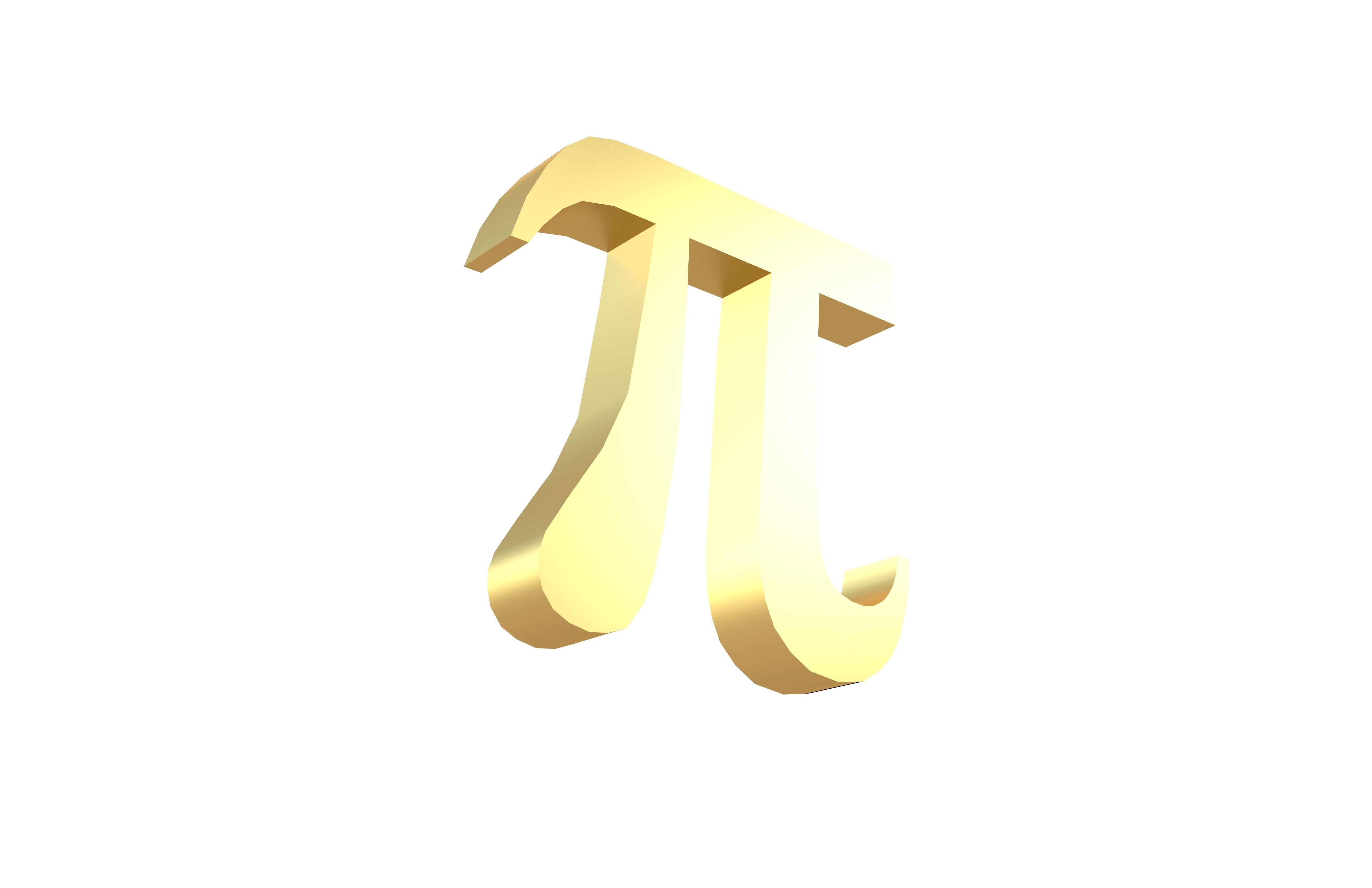 Pi Symbol V1 002 Low-poly 3D model_3