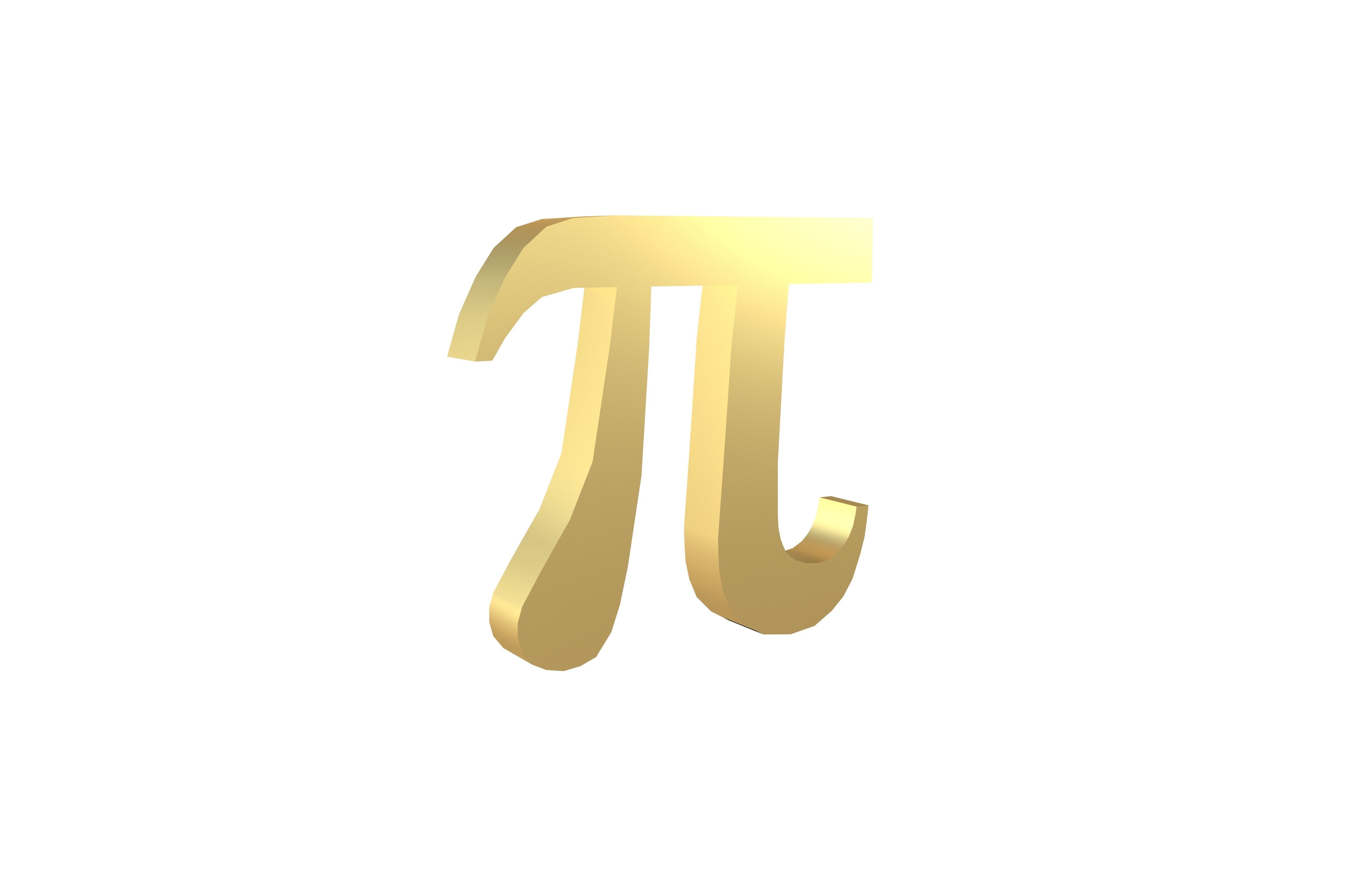 Pi Symbol V1 002 Low-poly 3D model_1