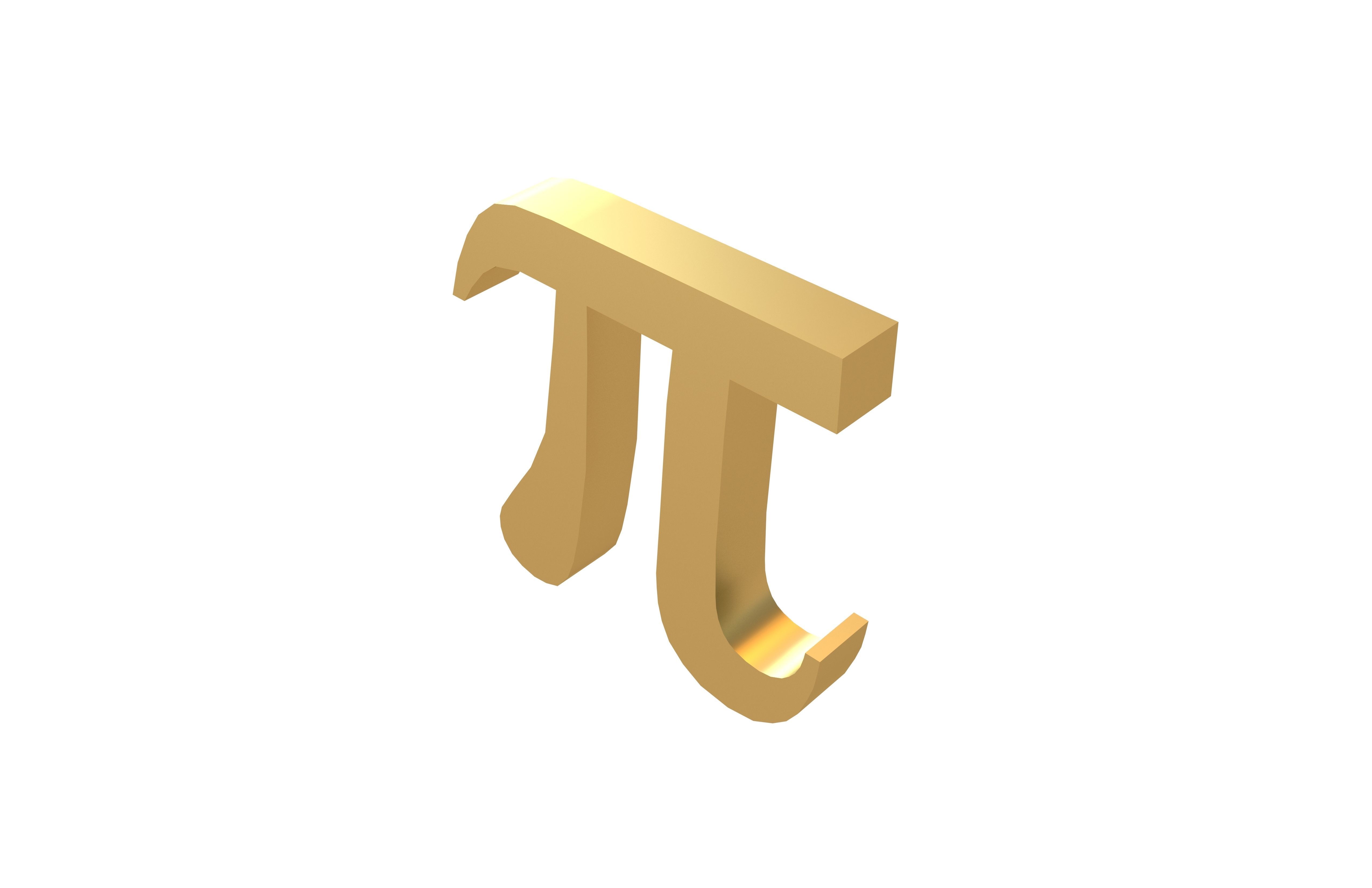 Pi Symbol V1 002 Low-poly 3D model_2