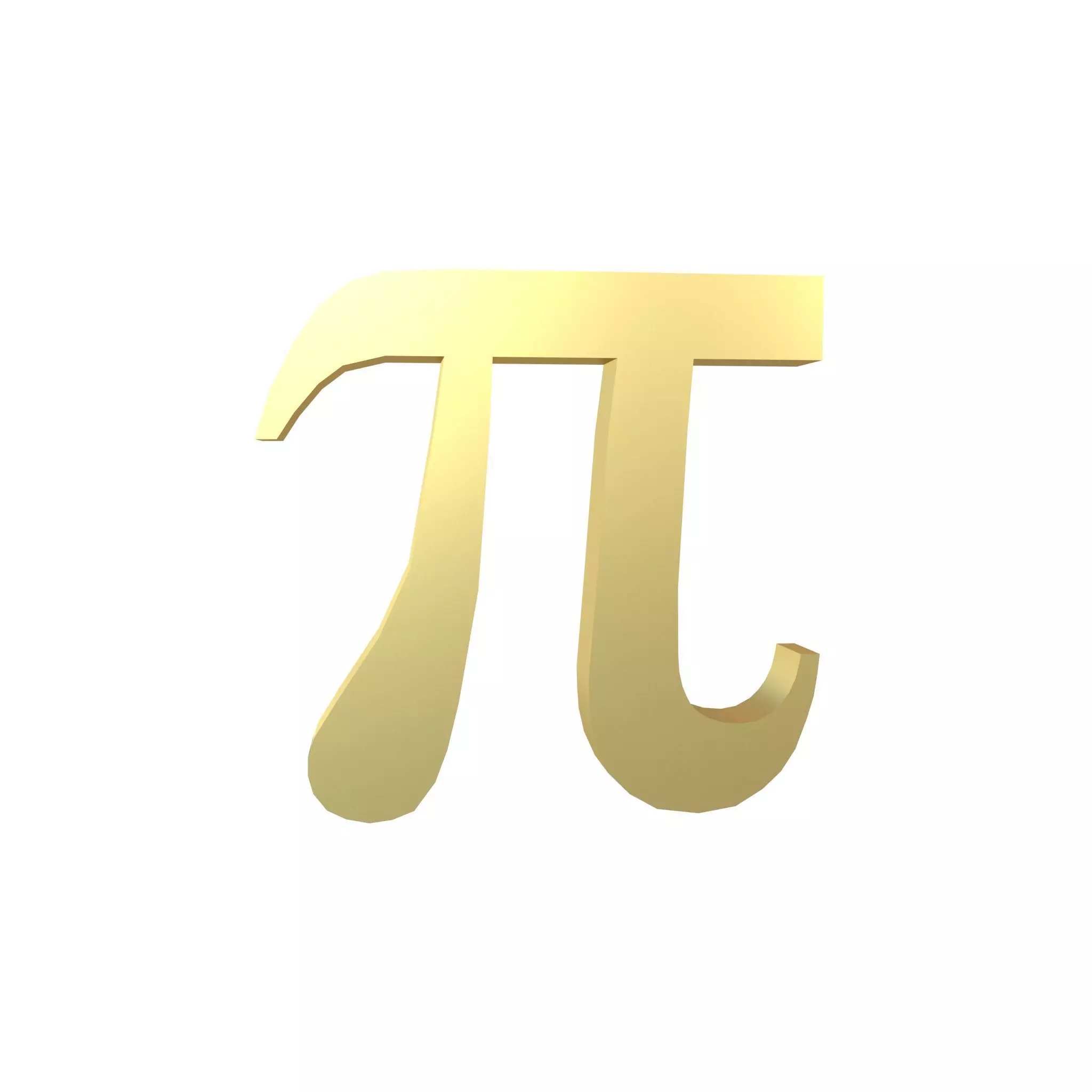 Pi Symbol V1 002 Low-poly 3D model_0