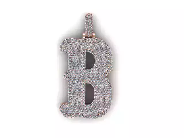 B pendant 2 inch height
