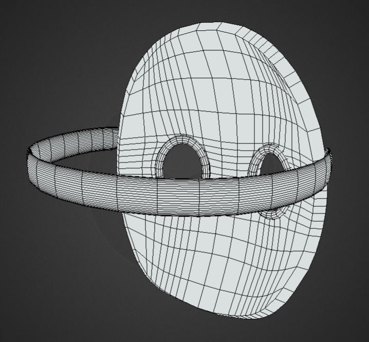 MASK LOW POLY - Game Ready model Low-poly 3D model_9