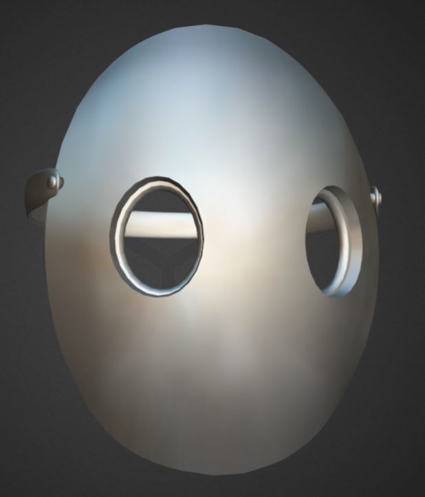 MASK LOW POLY - Game Ready model Low-poly 3D model_4