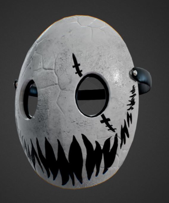 MASK LOW POLY - Game Ready model Low-poly 3D model_2